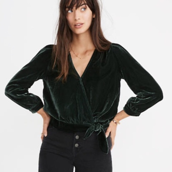 Madewell Tops - Madewell velvet wrap top